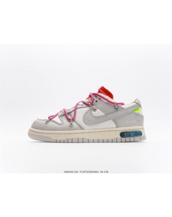 Nike Dunk Low Off-White Lot 23 DM1602-126 SAIL/NEUTRAL GREY-HABANERO RED