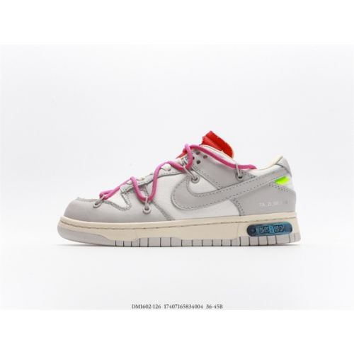 Nike Dunk Low Off-White Lot 23 DM1602-126 SAIL/NEUTRAL GREY-HABANERO RED